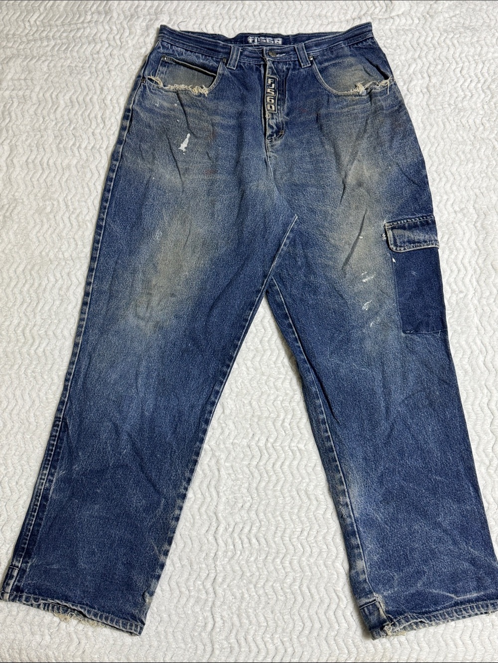 Vtg Fat Joe FJ 560 Denim Carpenter Jeans Men's Grunge Skate Hip Hop Destressed